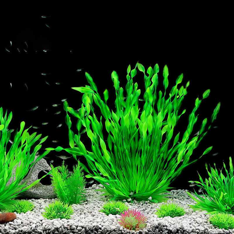 Aquarium Planted Seeds - 13/23/32/36/40cm 수족관 인공 식물 녹색 수중
