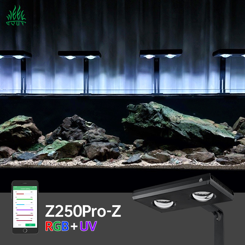 Planted Aquarium Uv Light - 위카쿠아 Z250PRO LED 식물등 RGB+UV 풀
