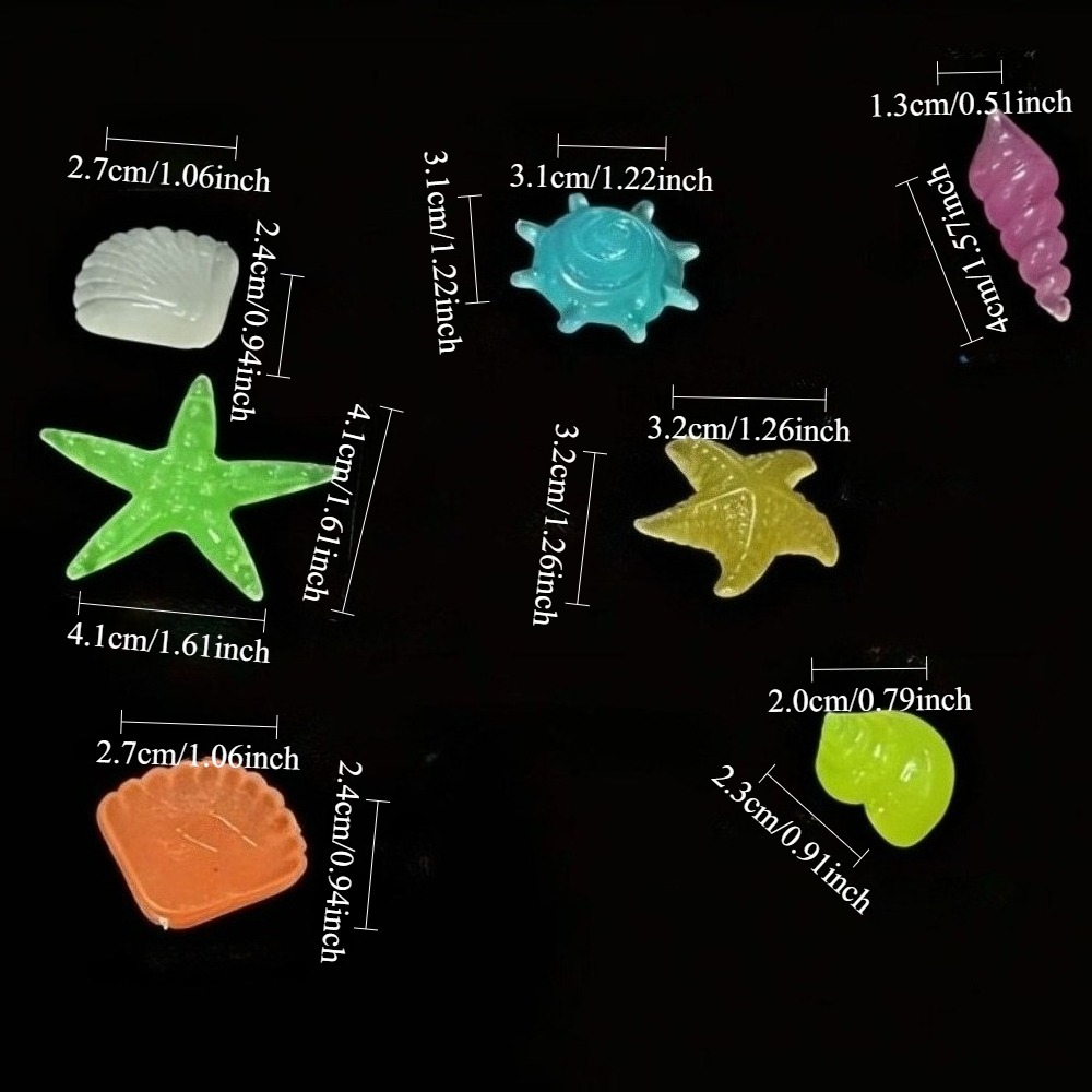 빛나는 해양석, 형광 조개껍데기, 화려한 불가사리 -  - Aquarium Plant Design 리뷰 및 가격