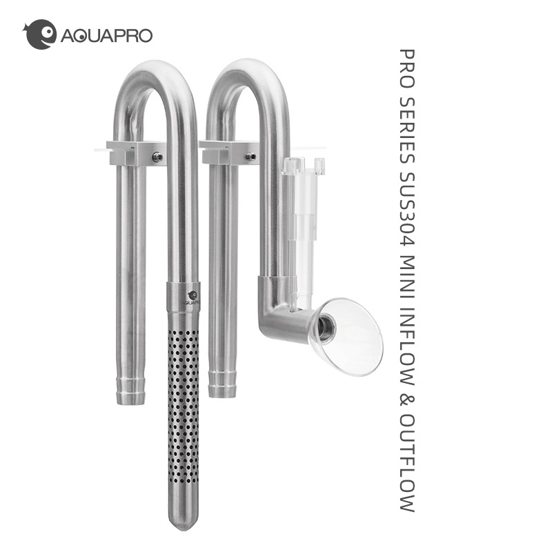 AQUAPRO 미니 스테인레스 스틸 유입 유출 스키머  - Aquarium Planted Tank Filter 리뷰 및 가격