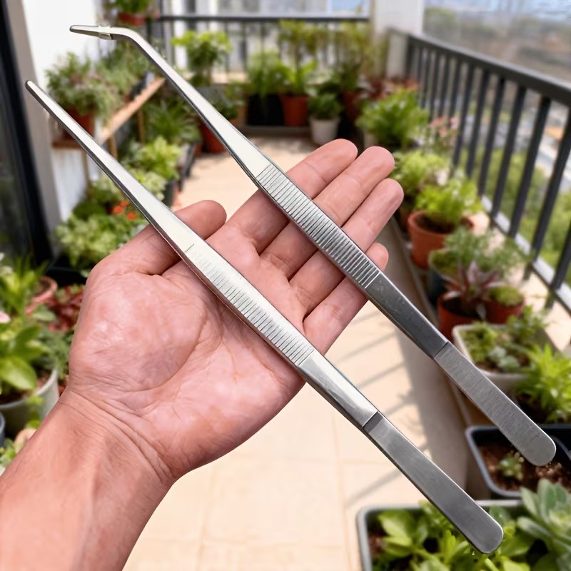20cm 스테인리스강 핀셋 세트 2개 – 직선형 및 곡 - Planted Aquarium Care 리뷰 및 가격