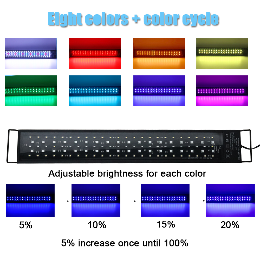 30-60cm 어항용 24시간 풀 스펙트럼 LED 조명 - Aquarium Plant Design 리뷰 및 가격