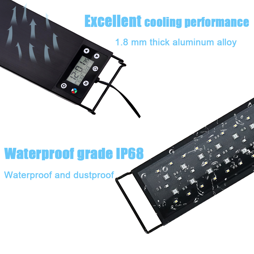 30-60cm 어항용 24시간 풀 스펙트럼 LED 조명 - Aquarium Plant Design 리뷰 및 가격