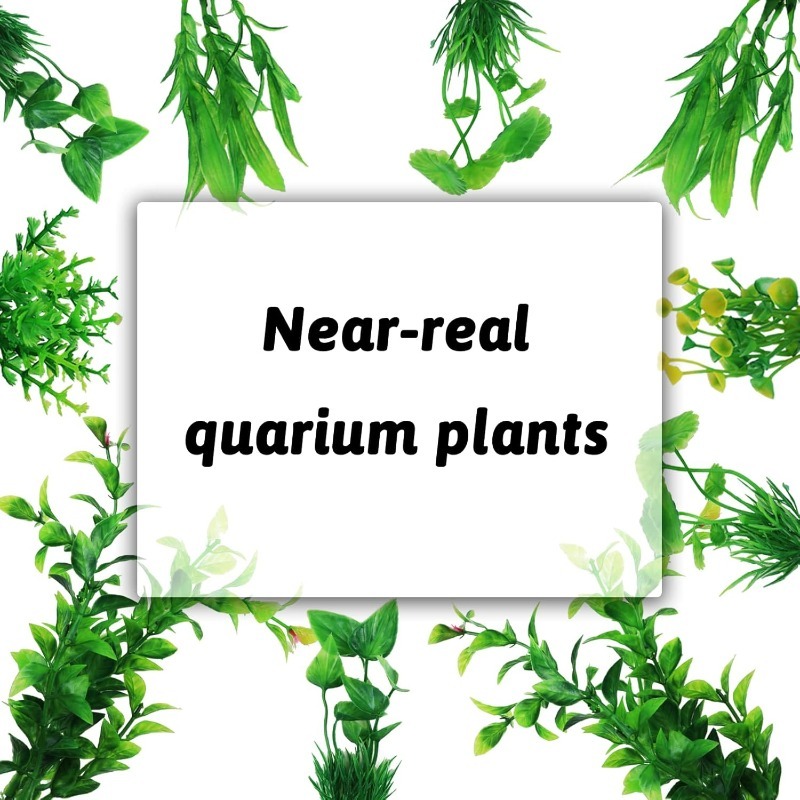 10/20Pcs 인공 수족관 식물 장식품 녹색 플라스틱 - Aquarium Planted Fish Tank 리뷰 및 가격