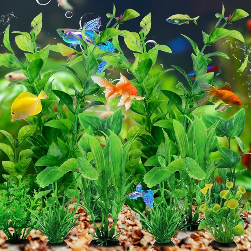 10/20Pcs 인공 수족관 식물 장식품 녹색 플라스틱 - Aquarium Planted Fish Tank 리뷰 및 가격